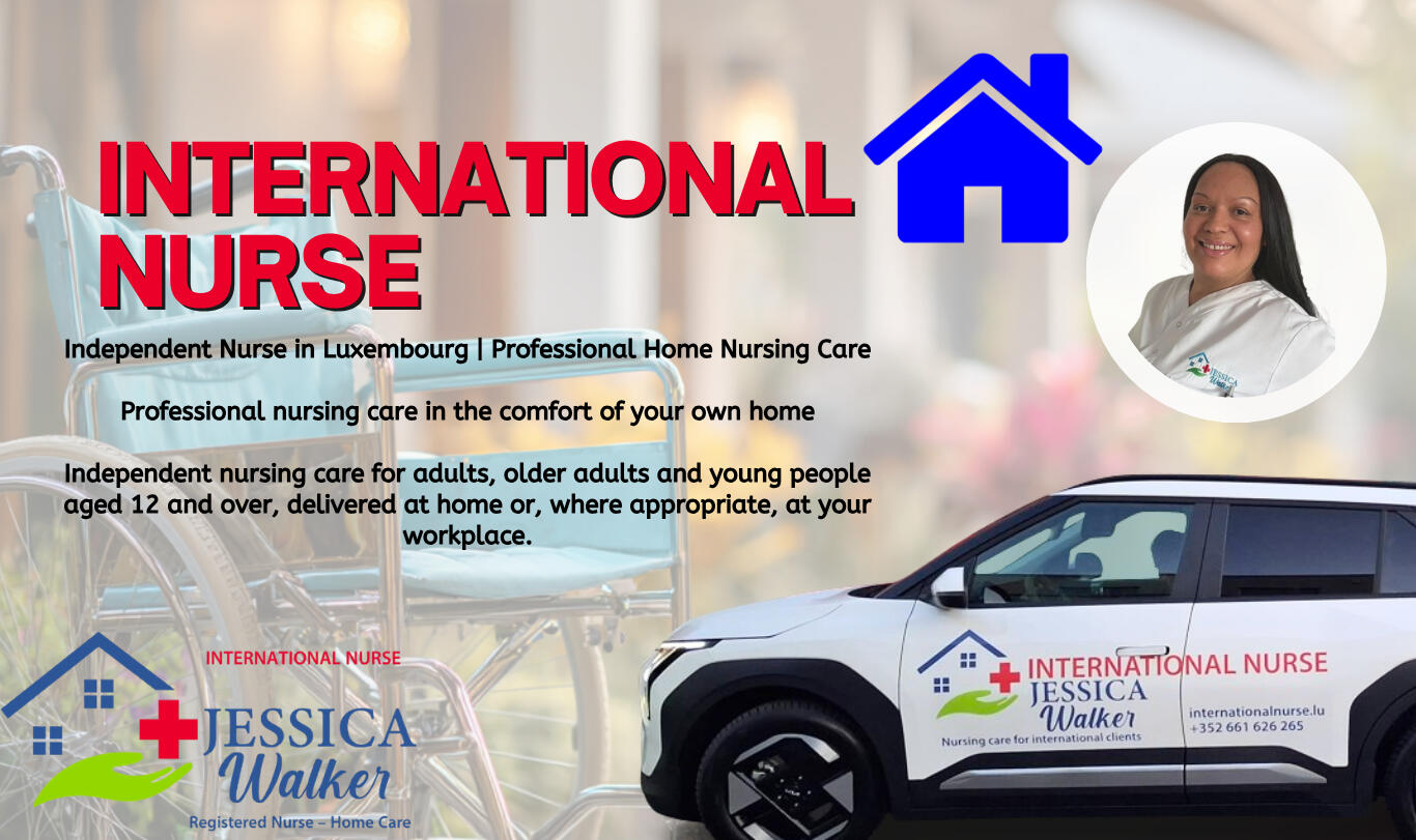 Independent Nurse in Luxembourg | Professional Home Nursing Care Professional nursing care in the comfort of your own home Independent nursing care for adults, older adults and young people aged 12 and over, delivered at home or, where appropriate, at yo